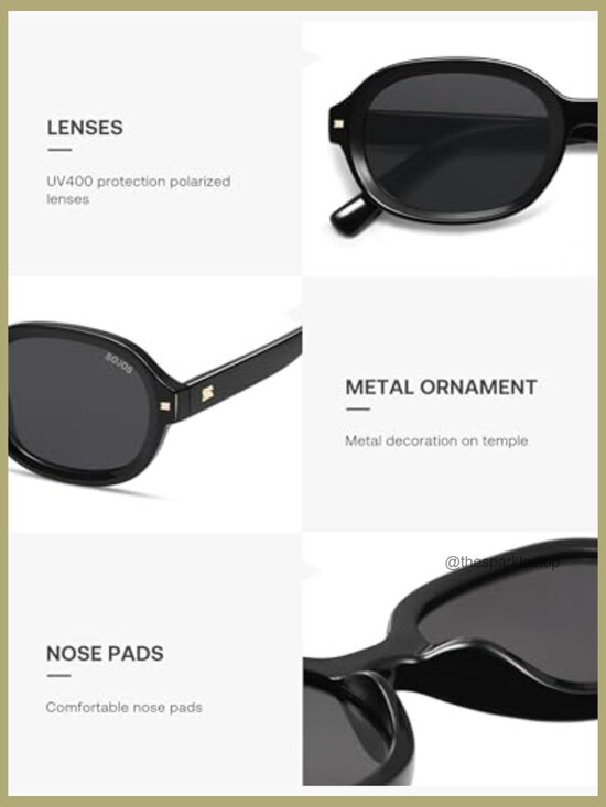 Retro Oval Round Polarized Sunglasses with UV400 TAC Lenses main image 5